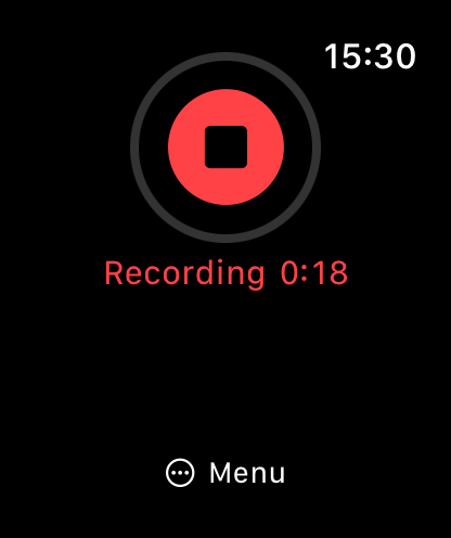 Recording on Apple Watch